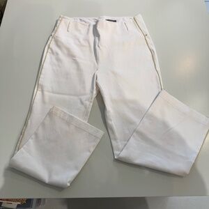 White Lysse Women's Stretch Pull on Jeans with Gold Side Stripe